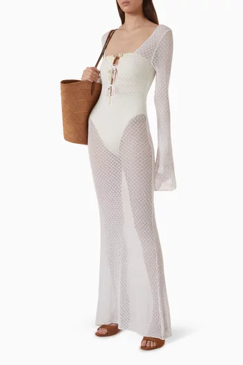 Harley Maxi Dress in Crochet-knit