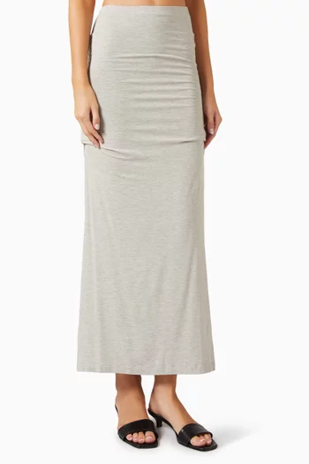 Draped Maxi Skirt in Jersey