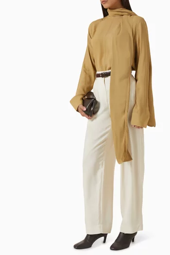 Draped Scarf Blouse in Viscose