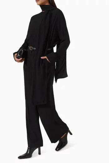 Draped Scarf Blouse in Viscose