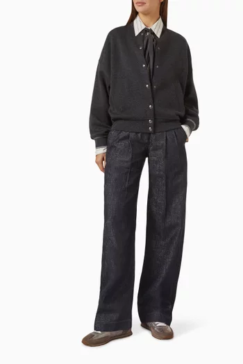 Interlock Bomber Jacket in Cotton Blend
