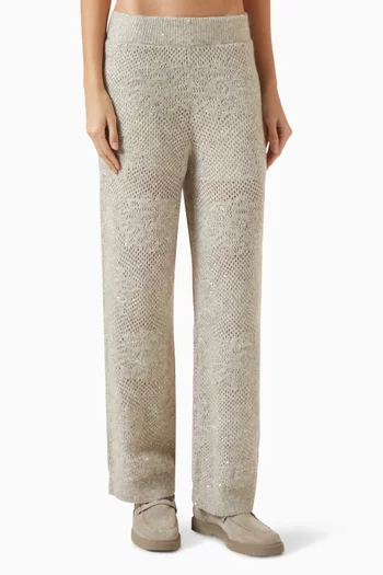 Lace Flower Pants in Knit