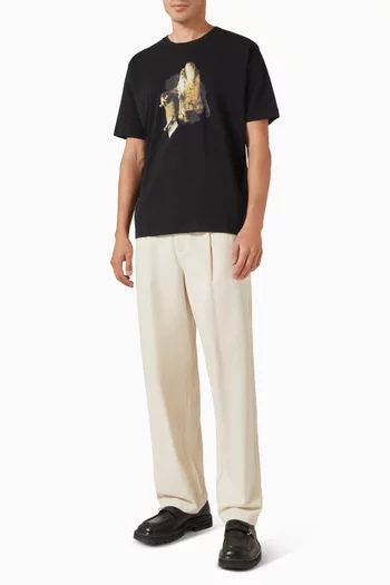 Baggy Chino Pants in Cotton