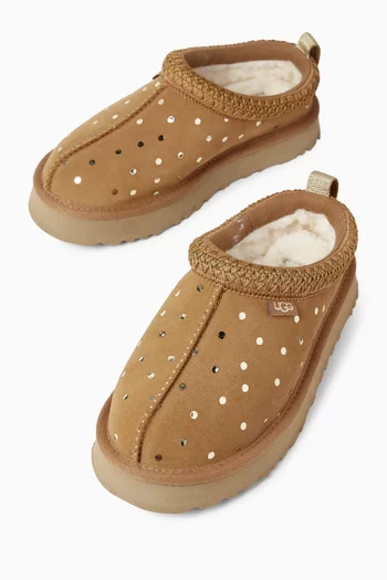 Tazz Shiny Dots Slippers in Suede
