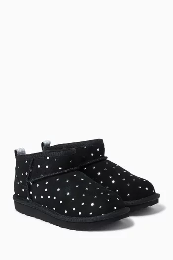 Classic Ultra Mini Shiny Dots Boots in Suede