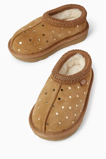 Tasman II Shiny Dots Slippers in Suede