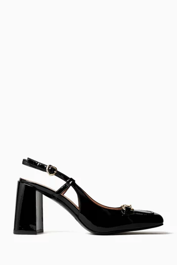 Heartbit 95 Slingback Pumps in Patent Leather