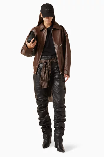 Hudson Bomber Jacket in Faux Leather