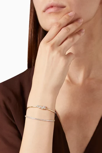 Mesmera Double Bracelet in 18kt Gold-plated Metal
