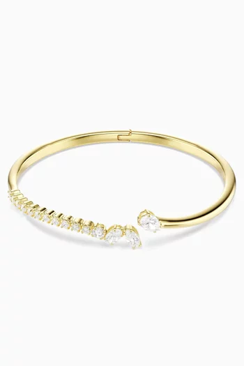 Mesmera Open Bangle in 18kt Gold-plated Metal