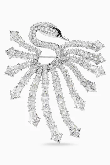 Vienna Brooch in Rhodium-plated Metal