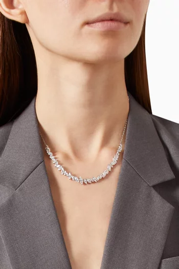 Mesmera Choker Necklace in Rhodium-plated Metal