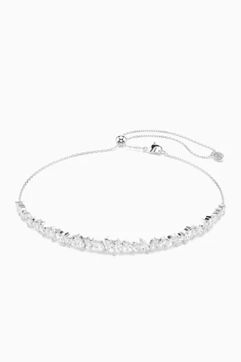 Mesmera Choker Necklace in Rhodium-plated Metal