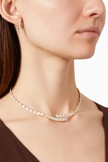 Mesmera Earrings & Necklace Set in 18kt Gold-plated Metal