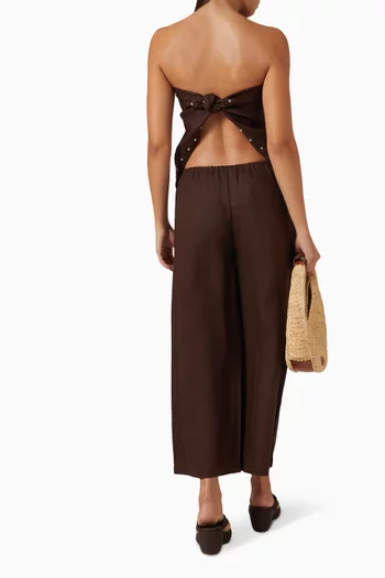 Samara Tie Top in Linen