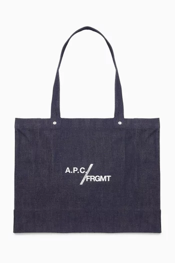 x FRGMT. Je Sors Ce Soir Shopping Bag in Organic Denim
