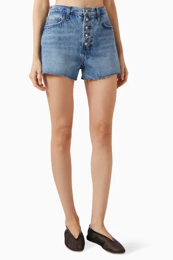 Caroline High-waist Shorts in Denim