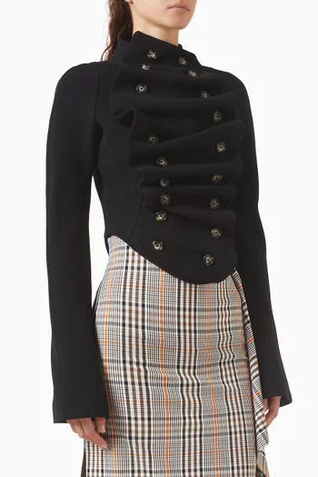 Bib-front Structured Jacket