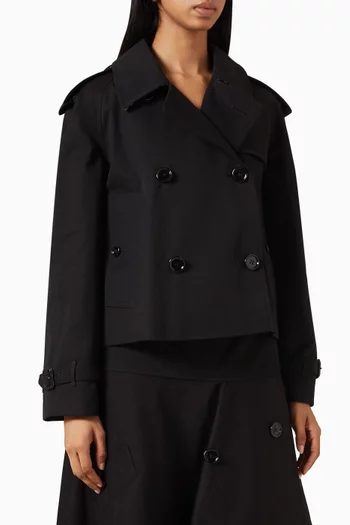 Crop Mayfair Trench Jacket in Cotton