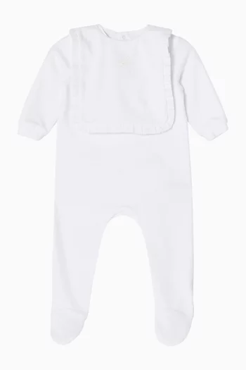 Sleepsuit & Bib Set in Organic Cotton Blend