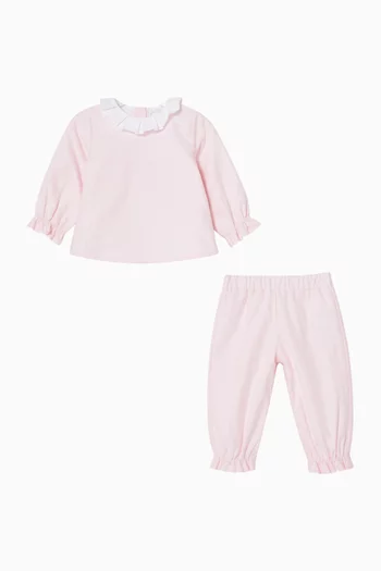 Blouse & Pants Set in Cotton