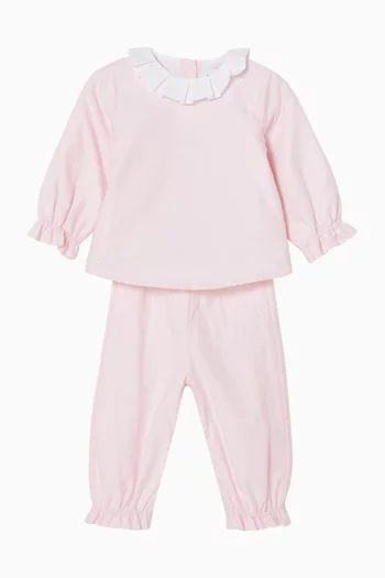 Blouse & Pants Set in Cotton