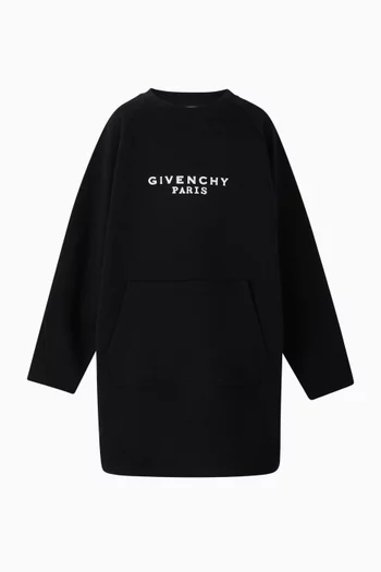 Logo Sweatshirt Dress in Cotton Fleece