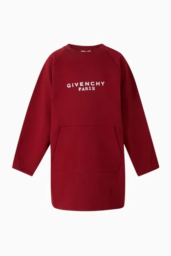 Logo Sweatshirt Dress in Cotton Fleece