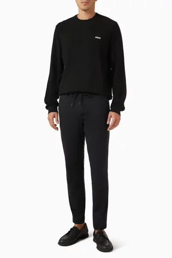 Contrast Logo Sweater in Wool-blend