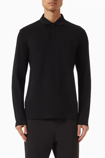 Plisy Long-sleeve T-shirt in Cotton-piqué