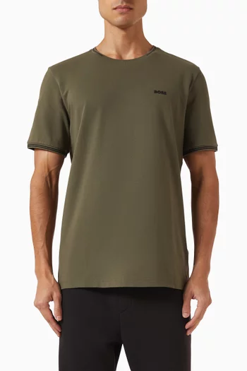 Striped T-shirt in Stretch-cotton
