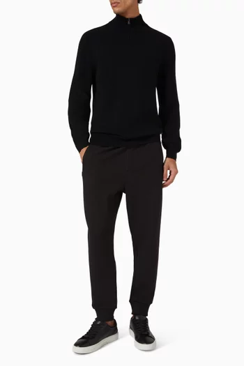 Zip-neck Sweater in Wool & Cashmere