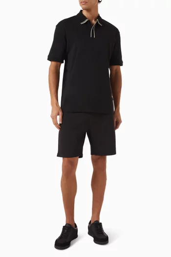 Cord Paddy Striped Polo T-shirt in Cotton