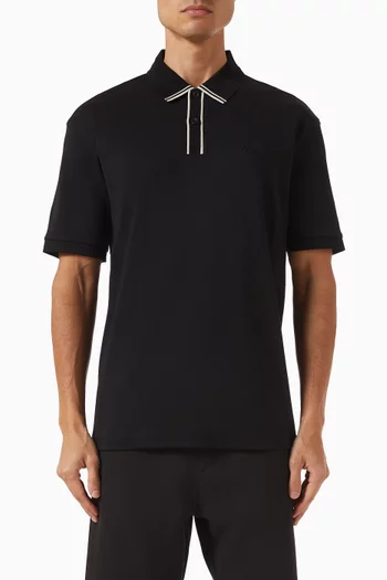 Cord Paddy Striped Polo T-shirt in Cotton