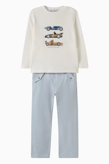Car Print T-Shirt in Cotton