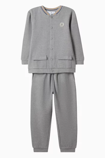 Jacket & Sweatpants Set in Cotton