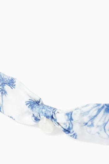 Floral Print Headband in Cotton