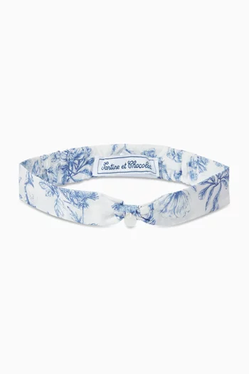 Floral Print Headband in Cotton