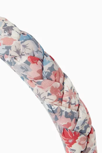 Floral-print Braided Headband