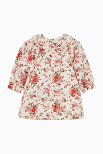 Peony Floral-print Dress in Cotton