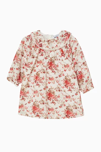 Peony Floral-print Dress in Cotton