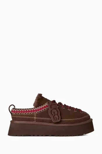 Heritage Lace-up Slippers in Suede