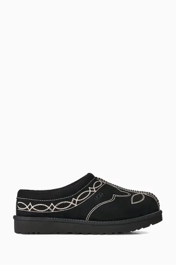 Tasman Western Flat Slippers in Suede