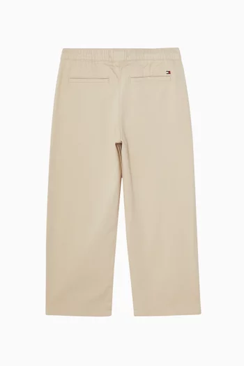 Drawstring Trousers in Cotton-blend