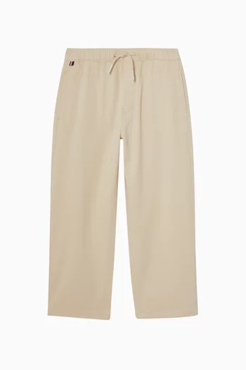 Drawstring Trousers in Cotton-blend