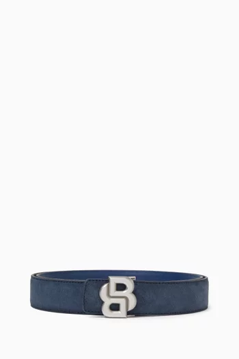 Reversible Monogram Belt in Leather