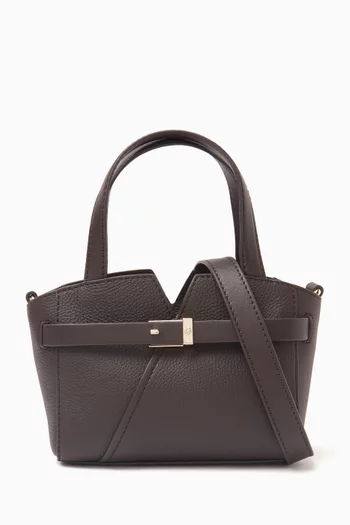 Mini Reverse Tote Bag in Leather