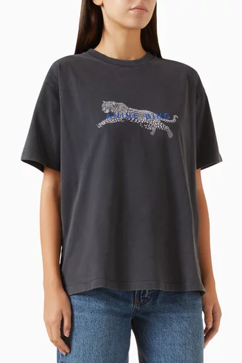 Cade Leopard-print T-shirt in Cotton