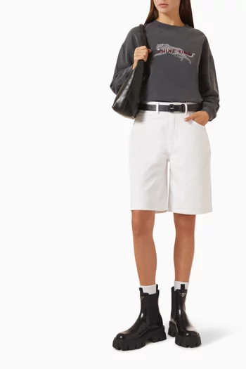 Spencer Leopard Sweatshirt in Cotton-terry
