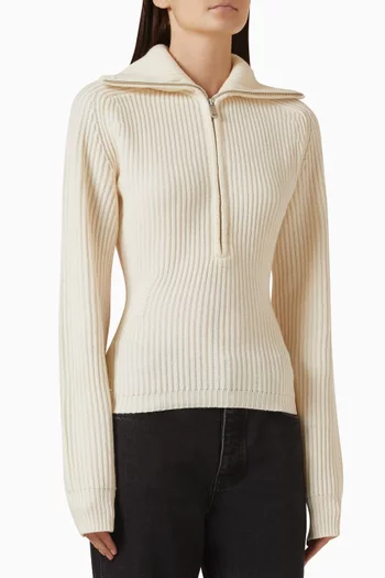 June Trucker Collar Sweater in Wool & Cashmere